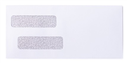 Double Window Security Check Envelope Compatible with Peachtree and other softwares-Self-Seal