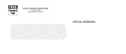 Single Window Imprinted #9 Gummed Envelope-Custom Text