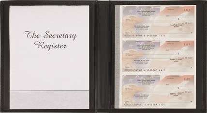 Secretary DeskBook Check Cover 56201
