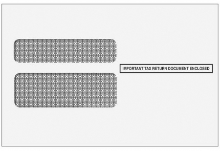 2up W-2 Double Window Envelope - Gum Flap Moisture Seal (DWENV05)