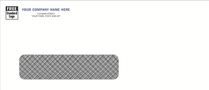Single Window Imprinted #10 Gummed Envelope with Security Tint DF743-1