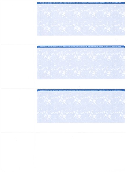 Blank Check Stock For Laser Printers - 2 Checks Per Page, Green Security Paper (1000 Checks)