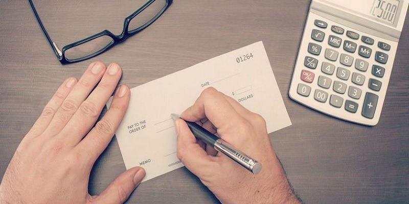 Writing a check 