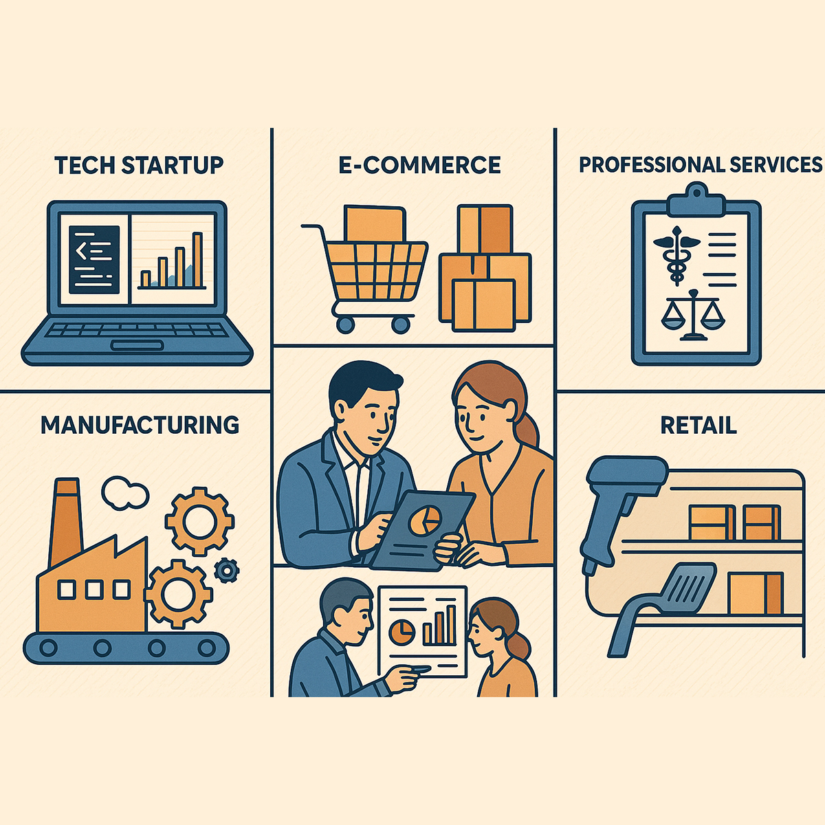 different industries